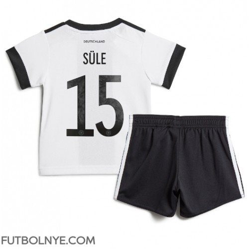 Camiseta Alemania Niklas Sule #15 Primera Equipación para niños Mundial 2022 manga corta (+ pantalones cortos)
